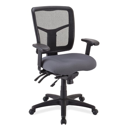 Officesource CoolMesh Collection Multi Function, Mid Back Chair with Seat Slider and Black Frame OSTW8904FGR